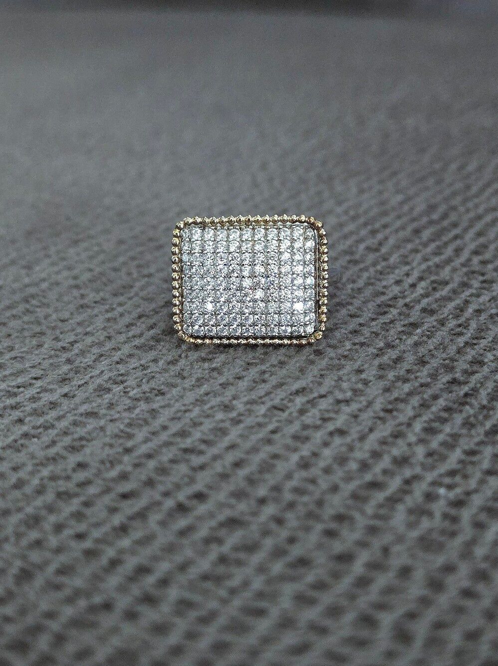 Savvy Cie Flat Square⏹️ Ring💍 with Clear Pave Crystals💎 - NWOT - Picture 15 of 16